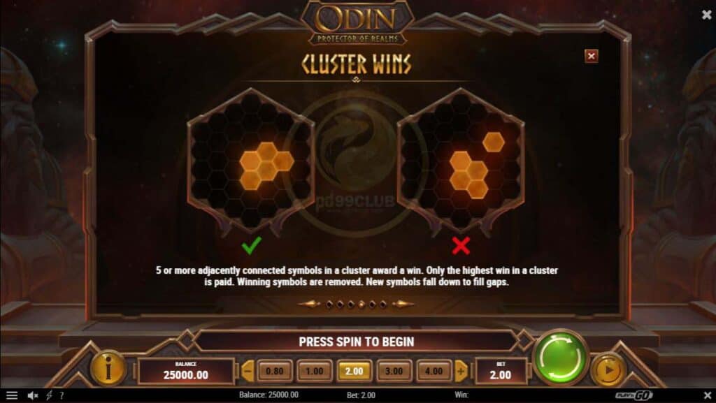 cluster wins odin protector of the realms slotxoeasy