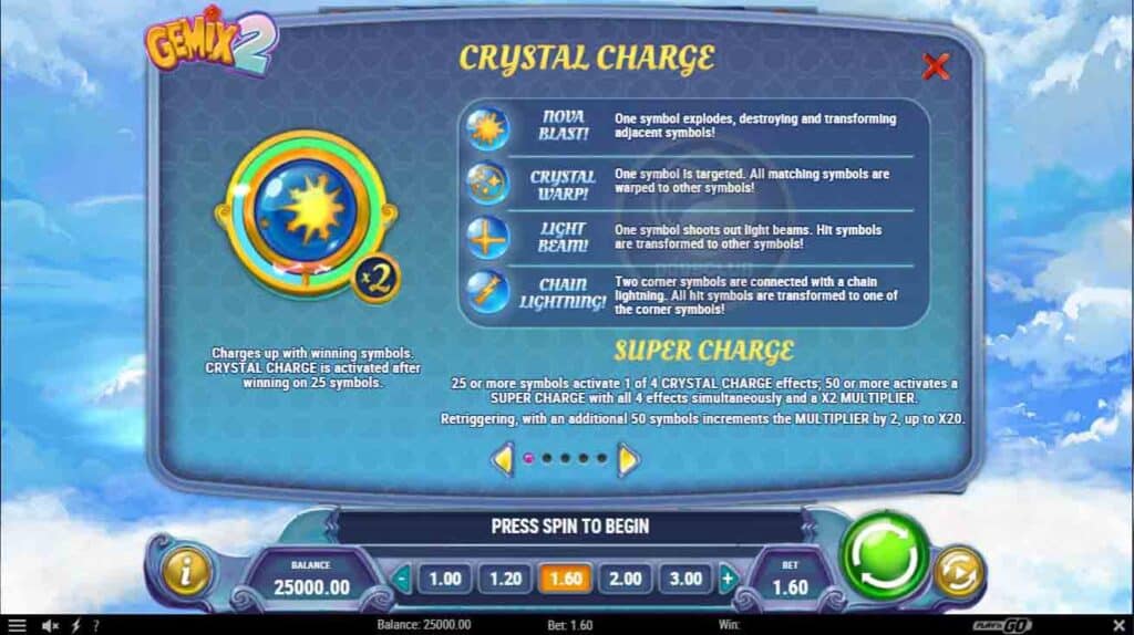 crystal charge&super charge gemix 2 slotxoeasy