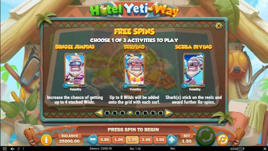 free spins hotel yeti way slotxoeasy