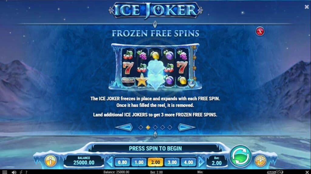 frozen free spins ice joker slotxoeasy