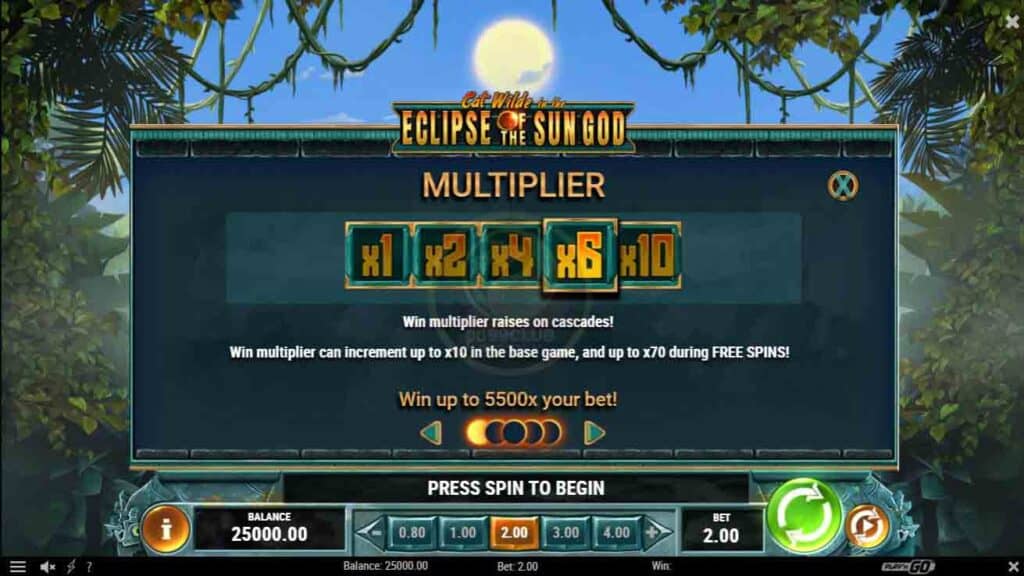 multiplier cat wilde in the eclipse of the sun god slotxoeasy