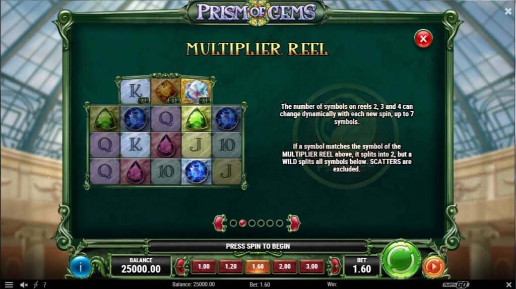 multiplier reel prism of gems