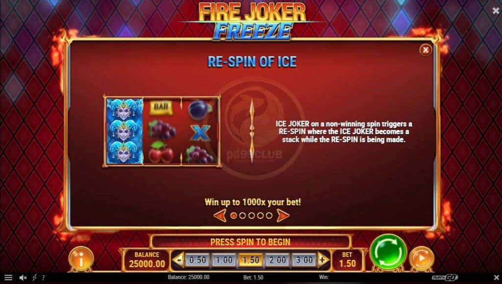 re-spin of ice fire joker freeze slotxoeasy