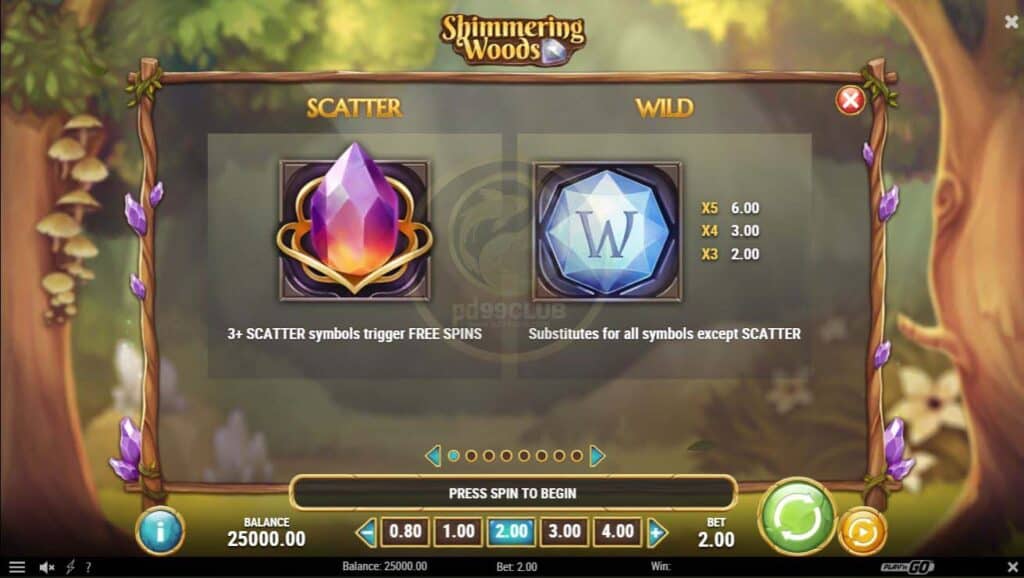 scartter&wild shimmering woods slotxoeasy