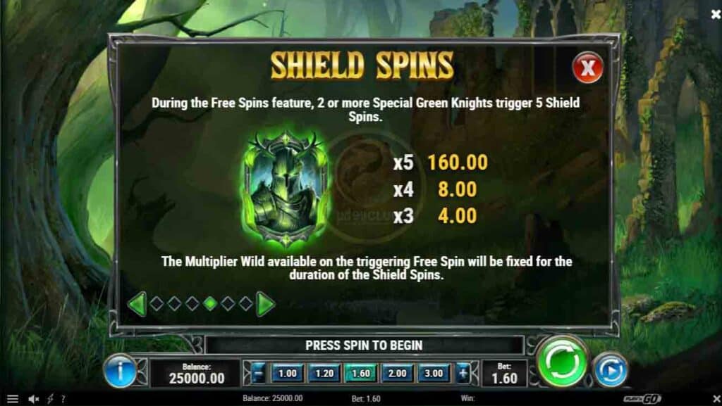 shield spins the green knight slotxoeasy