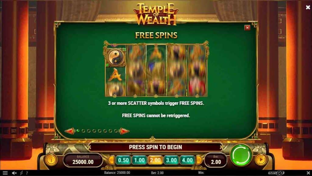 free spins temple of wealth mgm99win
