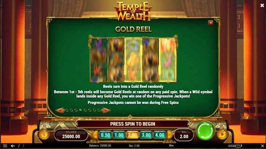 gold reel temple of wealth mgm99win